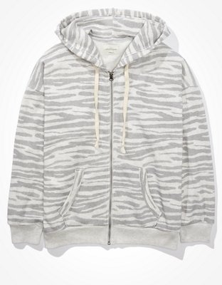 Женские худи American Eagle AE Fleece Printed Zip Up — фото 3