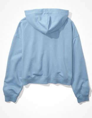 AE Fleece Cropped Zip-Up Hoodie | American Eagle