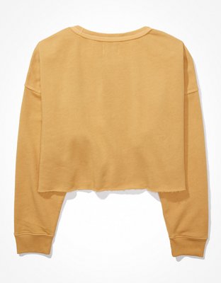 AE Fleece Cropped Crew Neck Sweatshirt