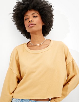 AE Fleece Cropped Crew Neck Sweatshirt