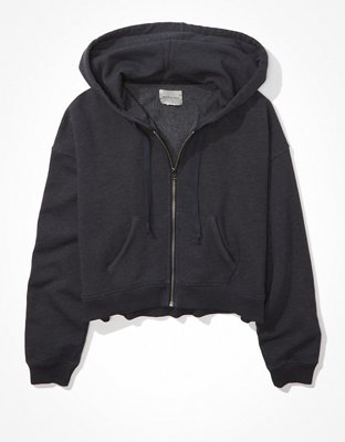 AE Fleece Cropped Zip-Up Hoodie