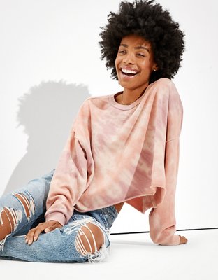 AE Fleece Cropped Crew Neck Sweatshirt