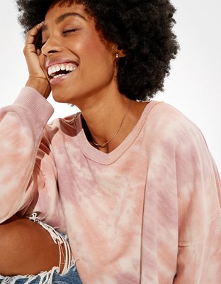 AE Fleece Cropped Crew Neck Sweatshirt