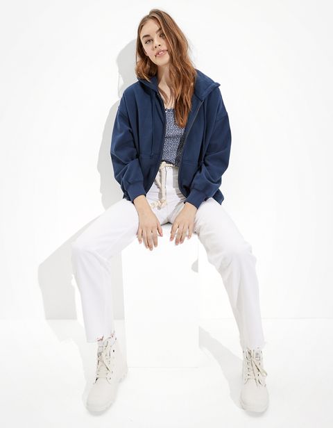 Женские худи American Eagle AE Oversized Zip-Up