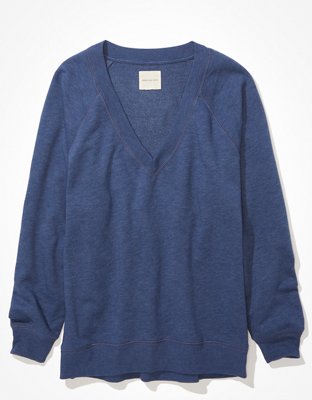 Navy v 2024 neck sweatshirt