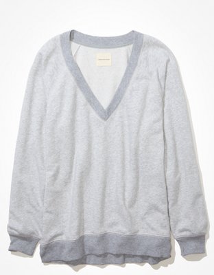 Женские худи American Eagle AE Oversized V-Neck Sweatshirt — фото 3