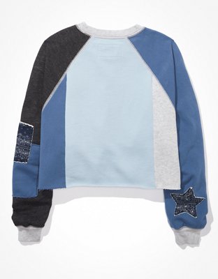 Женские худи American Eagle AE Patchwork Sweatshirt — фото 4
