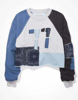 Женские худи American Eagle AE Patchwork Sweatshirt — фото 3