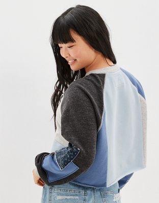 Женские худи American Eagle AE Patchwork Sweatshirt — фото 2