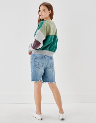 Женские худи American Eagle AE Lace-Up Patchwork Sweatshirt — фото 2