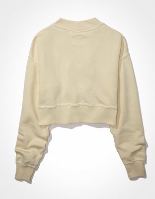 AE Cropped Wrap-Front Sweatshirt