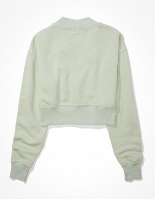 AE Cropped Wrap-Front Sweatshirt