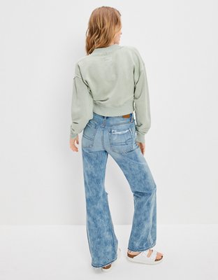 AE Cropped Wrap-Front Sweatshirt