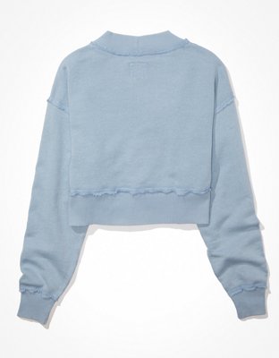 AE Cropped Wrap-Front Sweatshirt