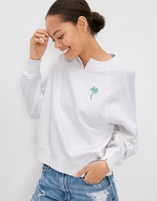 AE Notch Neck Graphic Sweatshirt