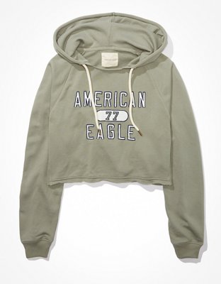 American eagle cropped hoodie clearance