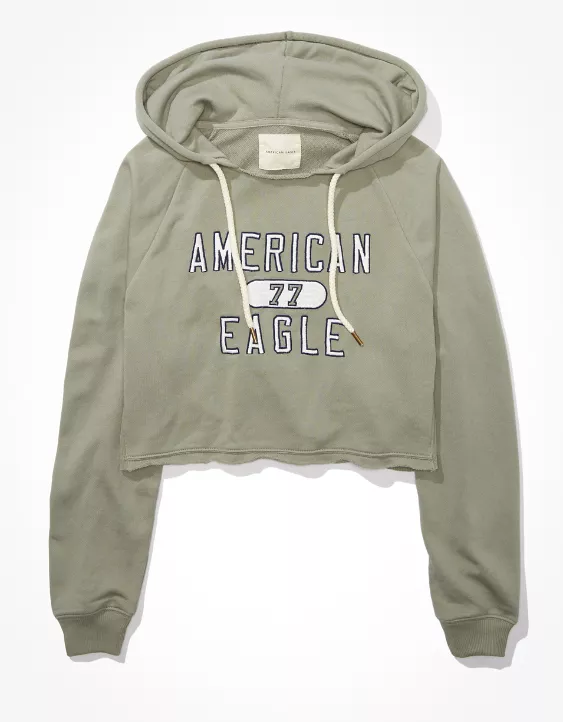 AE Cropped Graphic Hoodie