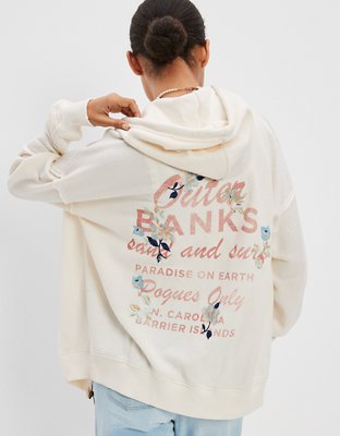 Женские худи American Eagle AE x Outer Banks Oversized Graphic Zip-Up — фото 2