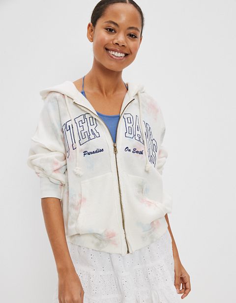 Женские худи American Eagle AE x Outer Banks Oversized Zip-Up