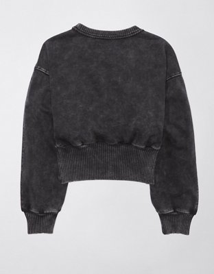 AE Cropped Fitted-Waist Sweatshirt