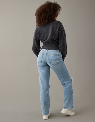 AE Cropped Fitted-Waist Sweatshirt