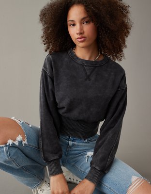 AE Cropped Fitted Waist Sweatshirt