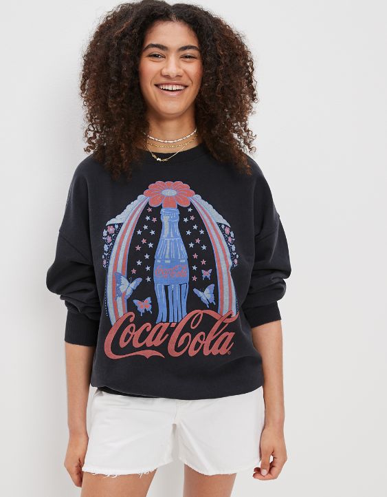 AE Oversized Coca Cola Graphic Sweatshirt