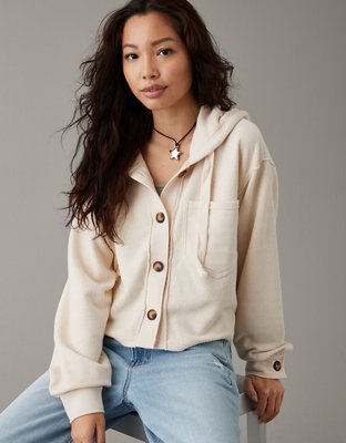 American eagle cropped discount hoodie
