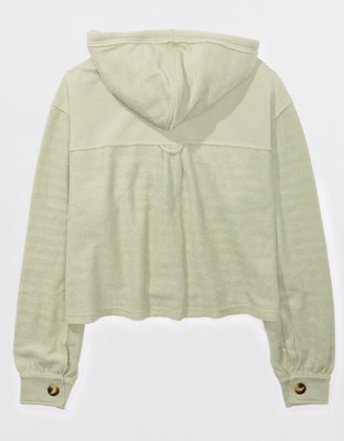 Женские худи American Eagle AE Cropped Shacket — фото 4