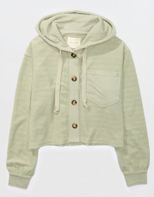 Cropped zip up hoodie american eagle new arrivals