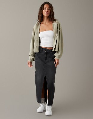 Женские худи American Eagle AE Cropped Shacket — фото 5