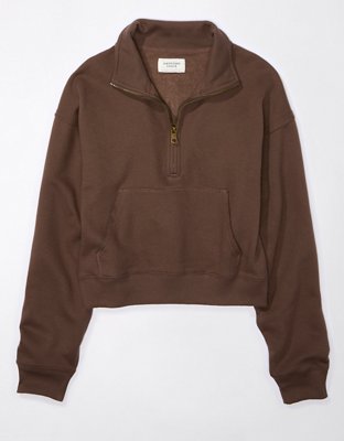 AE Cropped Quarter-Zip Sweatshirt