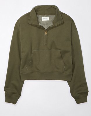 AE Cropped Quarter-Zip Sweatshirt