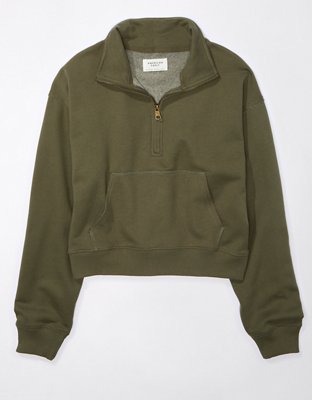 AE Cropped QuarterZip Sweatshirt