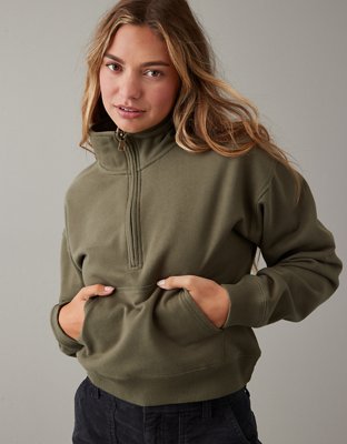 AE Cropped QuarterZip Sweatshirt