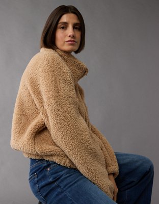 AE Zip-Up Bear Hug Sherpa Sweatshirt