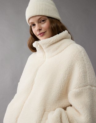 AE Zip Up Bear Hug Sherpa Sweatshirt