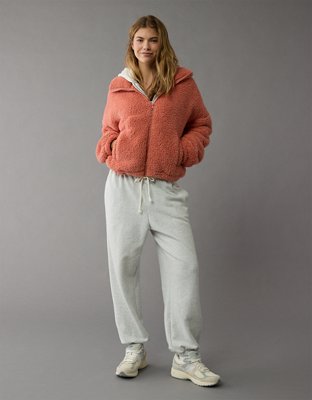 AE Zip-Up Bear Hug Sherpa Sweatshirt