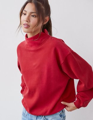 AE Fleece Mock Neck Sweatshirt