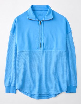 Женские худи American Eagle AE Oversized Quarter Zip Sweatshirt — фото 3