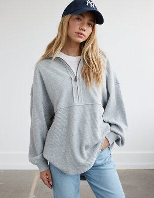 AE Cropped Quarter-Zip Sweatshirt