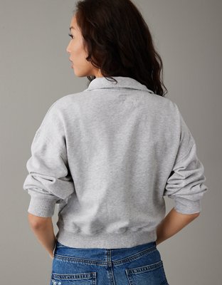 AE Cropped Quarter-Zip Sweatshirt