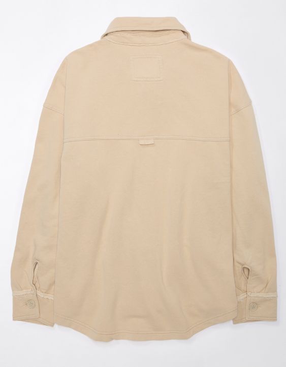 AE Oversized Knit Button-Up Shirt