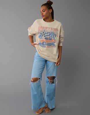 Женские худи American Eagle AE Oversized Mustang Graphic Sweatshirt — фото 2