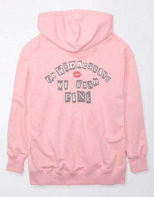 Женские худи American Eagle AE x Mean Girls Oversized Zip-Up Pink — фото 4