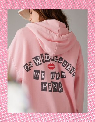 Buy Bright Pink Oversized Zip Through Hoodie M