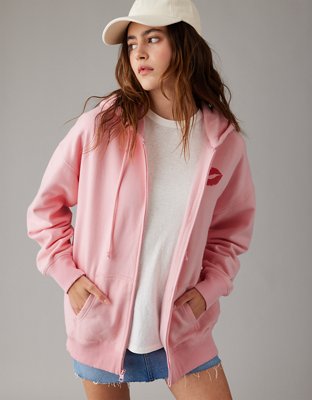 Pale pink oversized hoodie hot sale