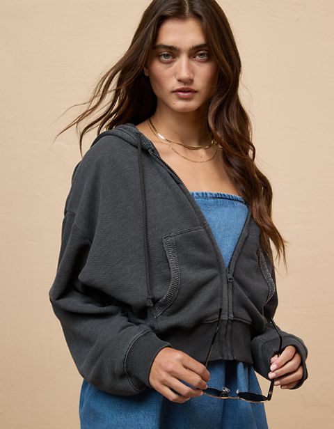 Женские худи American Eagle AE Zip-Up Fleece