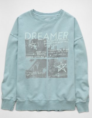 AE Oversized Graphic Crew Neck Sweatshirt | American Eagle