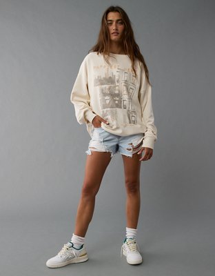 AE Oversized Graphic Crew Neck Sweatshirt